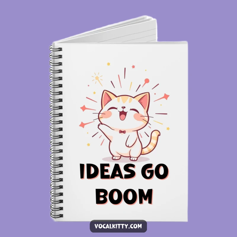 Funny Cat Firework Burst Notebook: Write Your Joyful Thoughts!