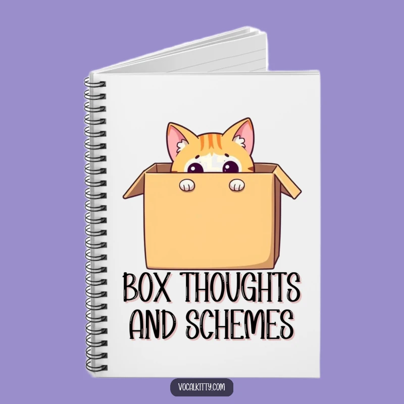 Funny Cat in Box Notebook: Jot Down Thoughts from Your Cozy Corner