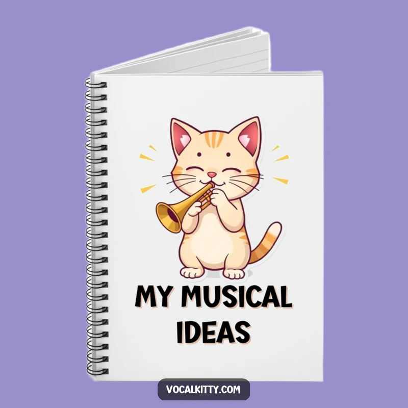 Funny Cat Trumpet Notebook: Musical Journal, Perfect Gift
