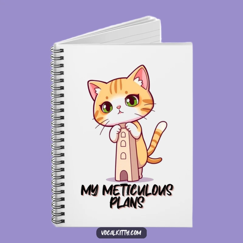 Funny Focused Cat Notebook, Jot Down Concentrated Ideas