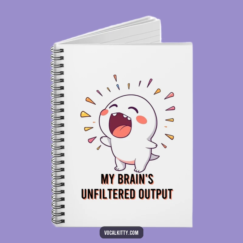 Funny Rainbow Noise Notebook: Character's Loud Mouth for Bright Ideas