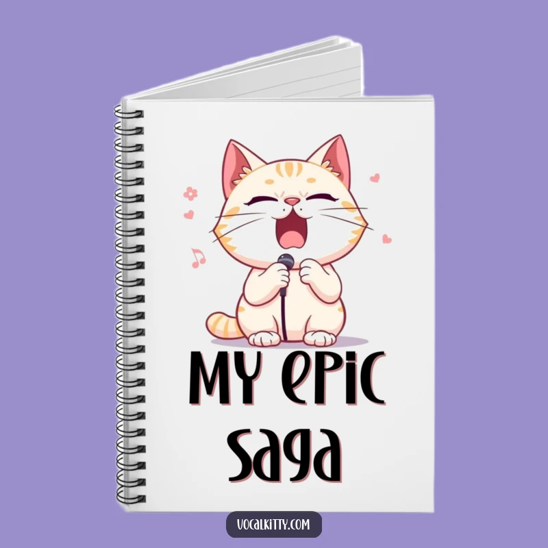 Funny Opera Cat Notebook - Dramatic Feline Singer Journal Gift