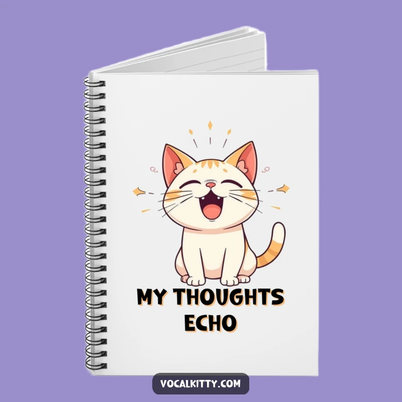 Funny Loud Cat Notebook: Sound Wave Ideas - Ideal Funny Gift