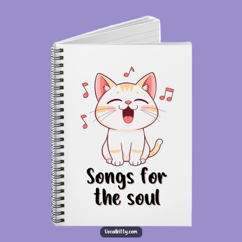 Funny Cat Singing Notebook: Jot Down Lyrics with a Feline's Gift