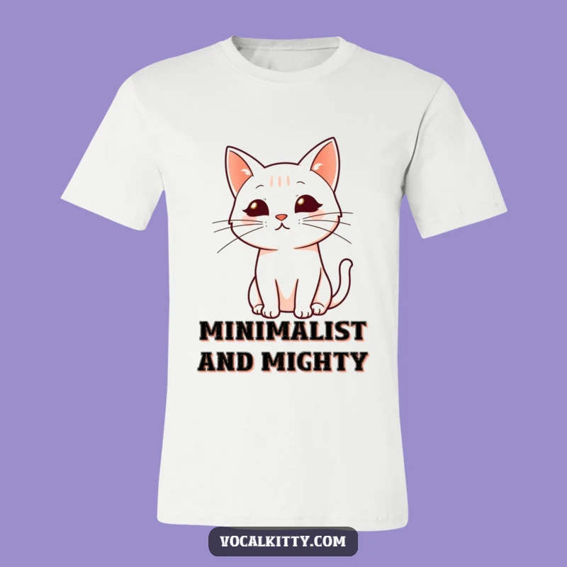 Funny Dynamic Whiskers Cat T-Shirt: Minimalist Feline Style - Hilarious Funny Gift