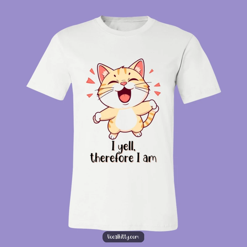 Funny Shouting Cat T-Shirt: Dynamic Motion - Ultimate Funny Gift