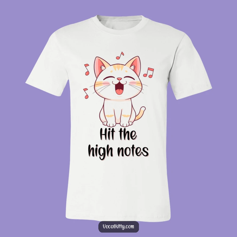 Funny Cat Singing T-Shirt: Wear Your Melody with this Feline Diva Tee