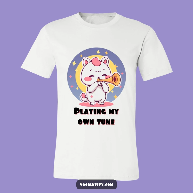 Funny Trumpet Voice Box T-Shirt: Character's Musical Sound Tee