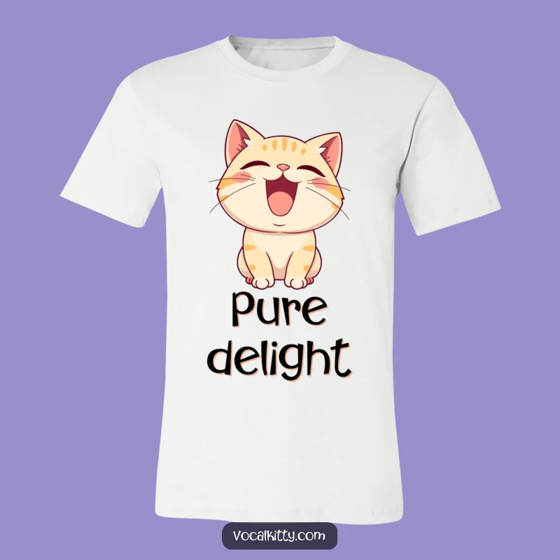 Funny Cat Squeal T-Shirt: Joyful Sound Feline Tee, Perfect Funny Gift