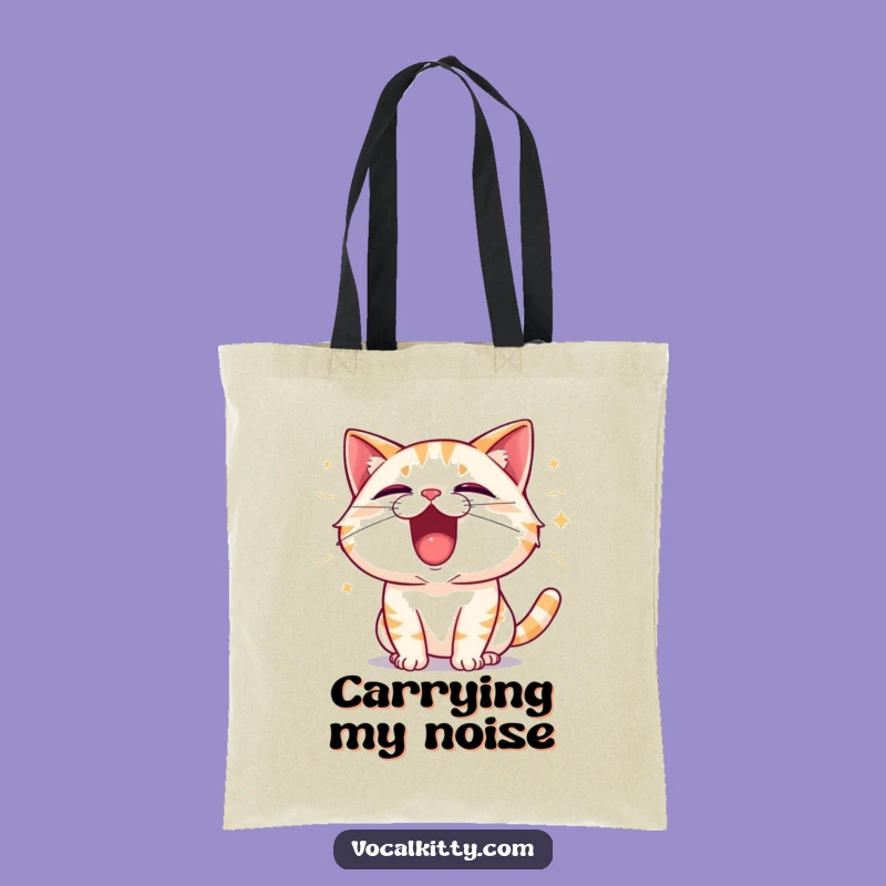 Funny Cat Shouting Tote Bag - Carry Your Enthusiasm Everywhere