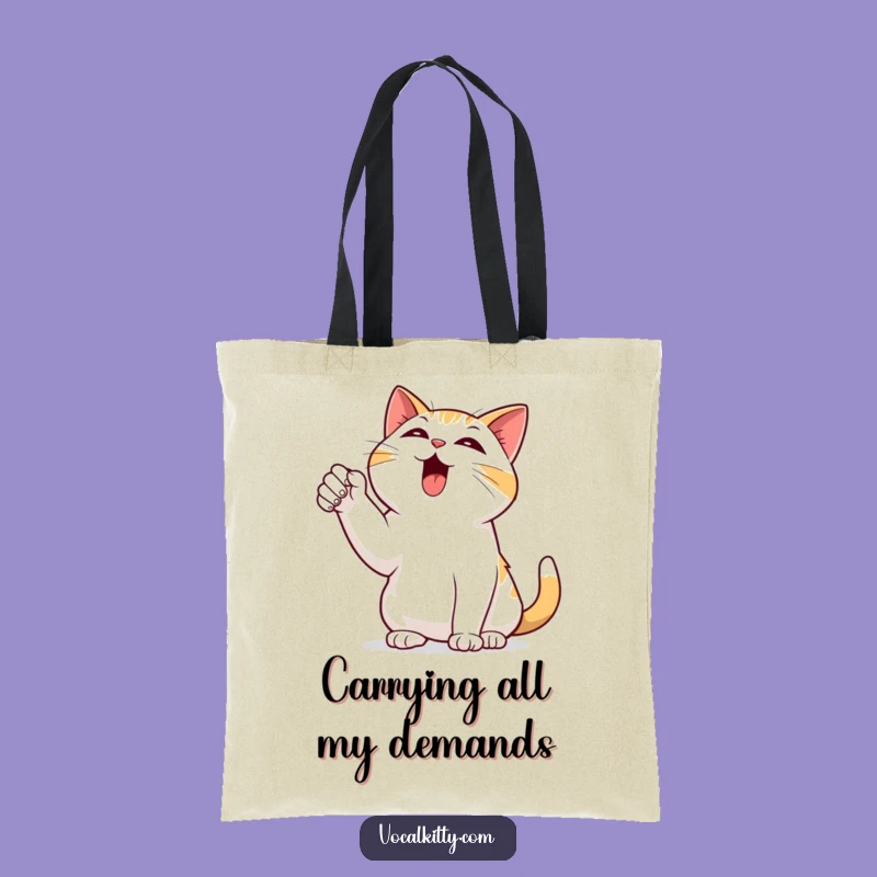Funny Bellowing Cat Tote Bag: Carry Your Laughs with Feline Flair