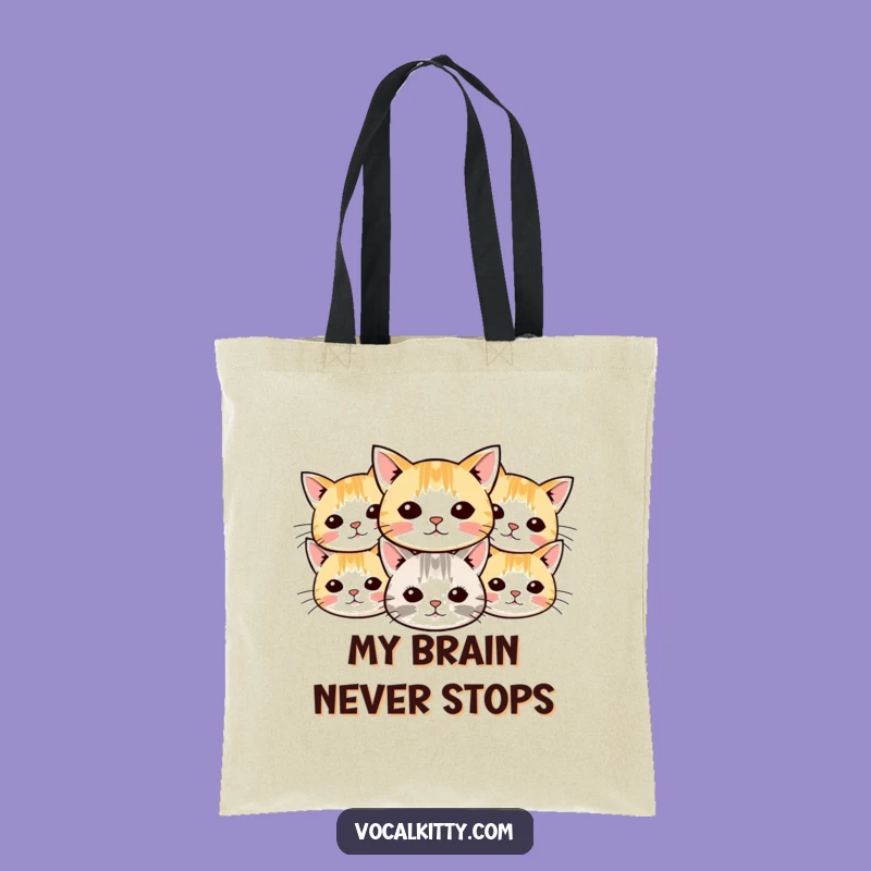 Funny Cat Tote Bag: Whisker Power, Stylish Bag for Cat Enthusiasts, Gift