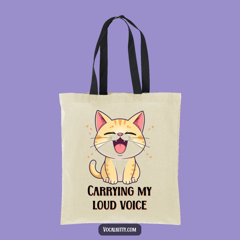 Funny Meowing Cat Tote Bag: Carry Your Voice Funny Gift