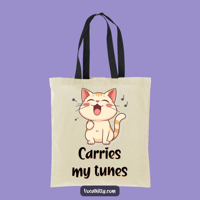 Funny Singing Cat Tote Bag - Carry Your Tunes with Hilarious Style