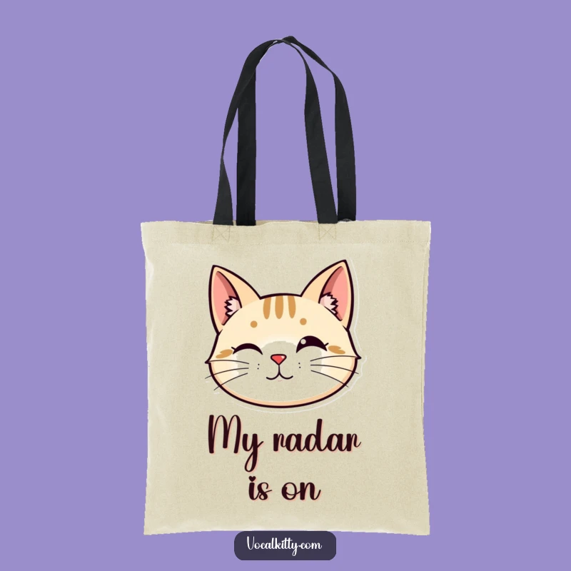 Funny Alert Cat Head Tote Bag: Carry Your Curiosity - Great Funny Gift